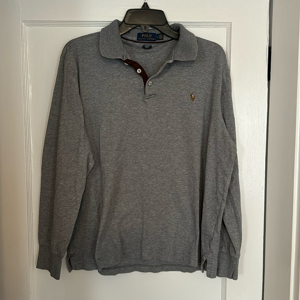 Polo Ralph Lauren Men’s Longsleeve classic fit shirt, grey
